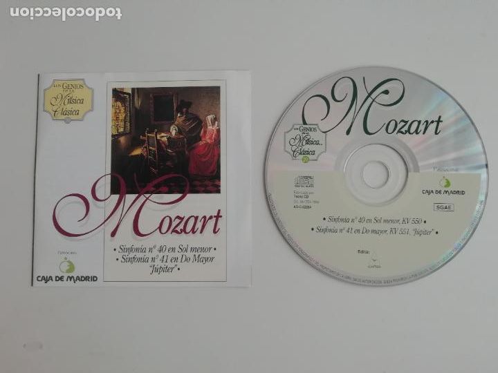 CDs de M&uacute;sica: Los Genios de la M&uacute;sica Cl&aacute;sica 20 Mozart Caja de M&uacute;sica Caja Madrid Alfa Delta 1994
