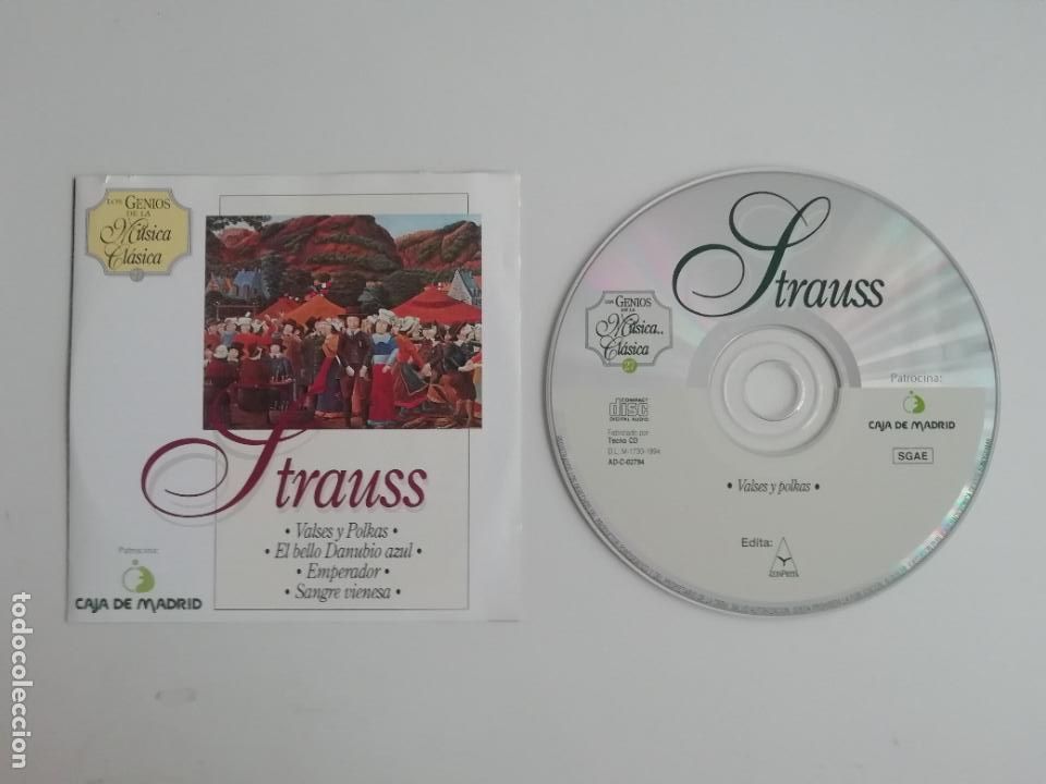 CDs de Musique: Los Genios de la M&uacute;sica Cl&aacute;sica 27 Johann Strauss II Caja de M&uacute;sica Caja Madrid Alfa Delta 1994