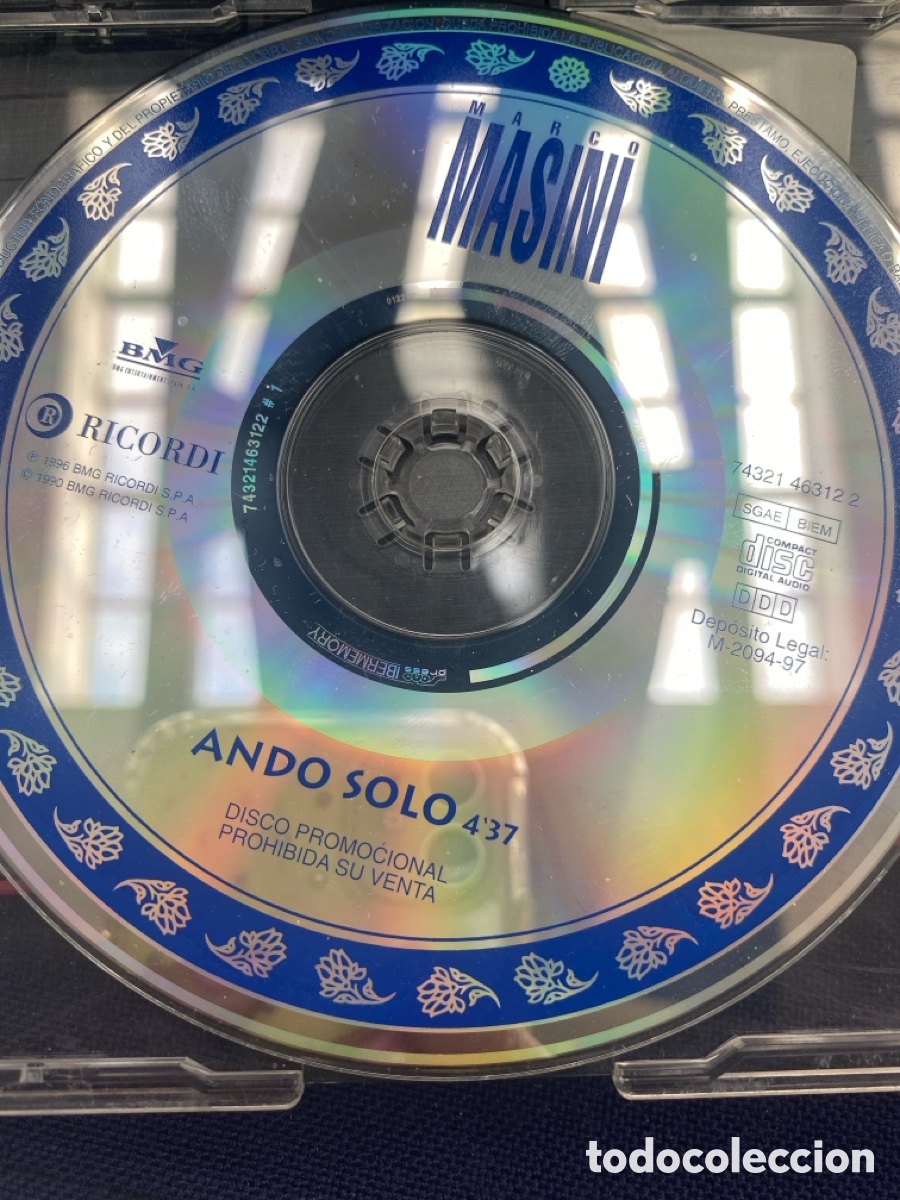 CDs de m&uacute;sica: MARCO MASINI - ANDO SOLO CD SINGLE SIN PORTADA 1 TEMA - Foto 1