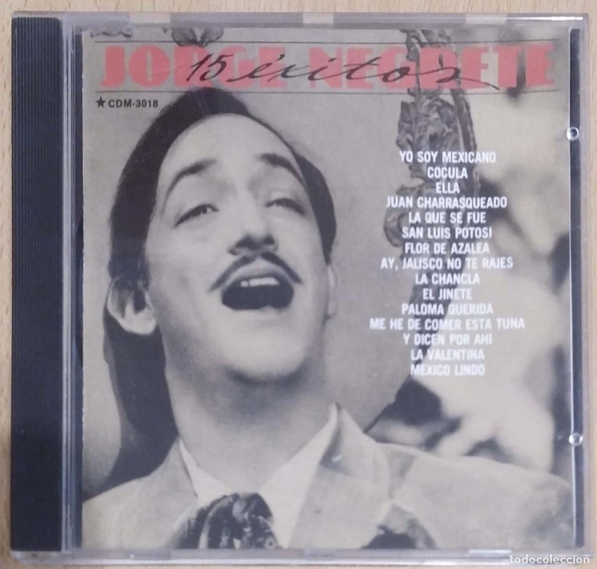 CDs de m&uacute;sica: JORGE NEGRETE (15 EXITOS) CD 1988 MEXICO - Foto 1