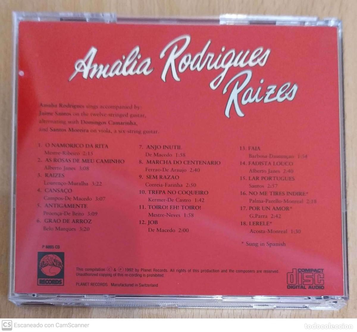 CDs de m&uacute;sica: AMALIA RODRIGUES (RAIZES) CD 1992 - Foto 2