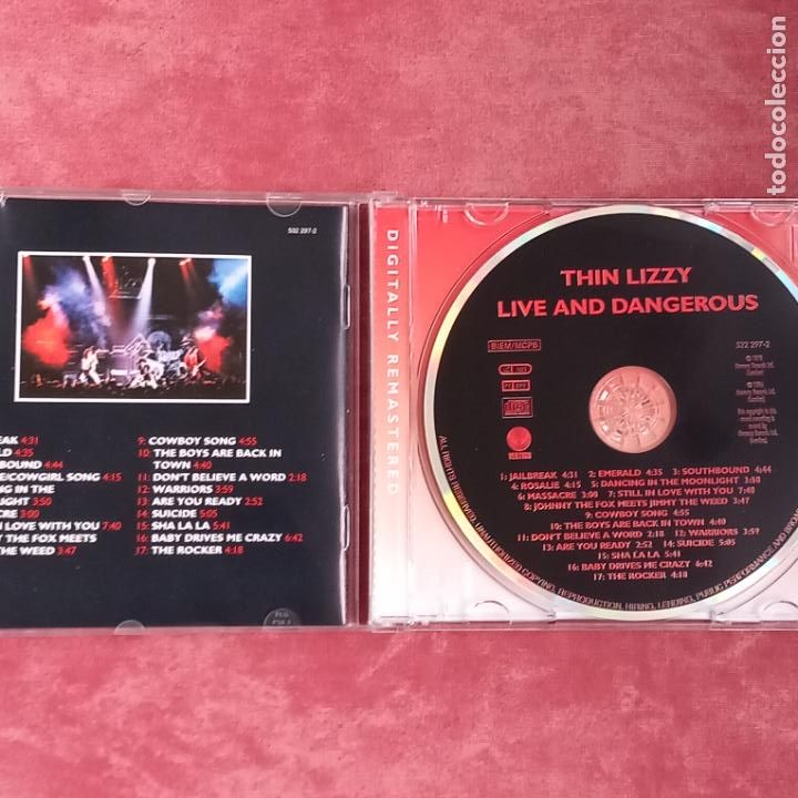 CDs de m&uacute;sica: CD - Thin Lizzy, Live and Dangerous (remaster) Vertigo 1996 - Foto 3