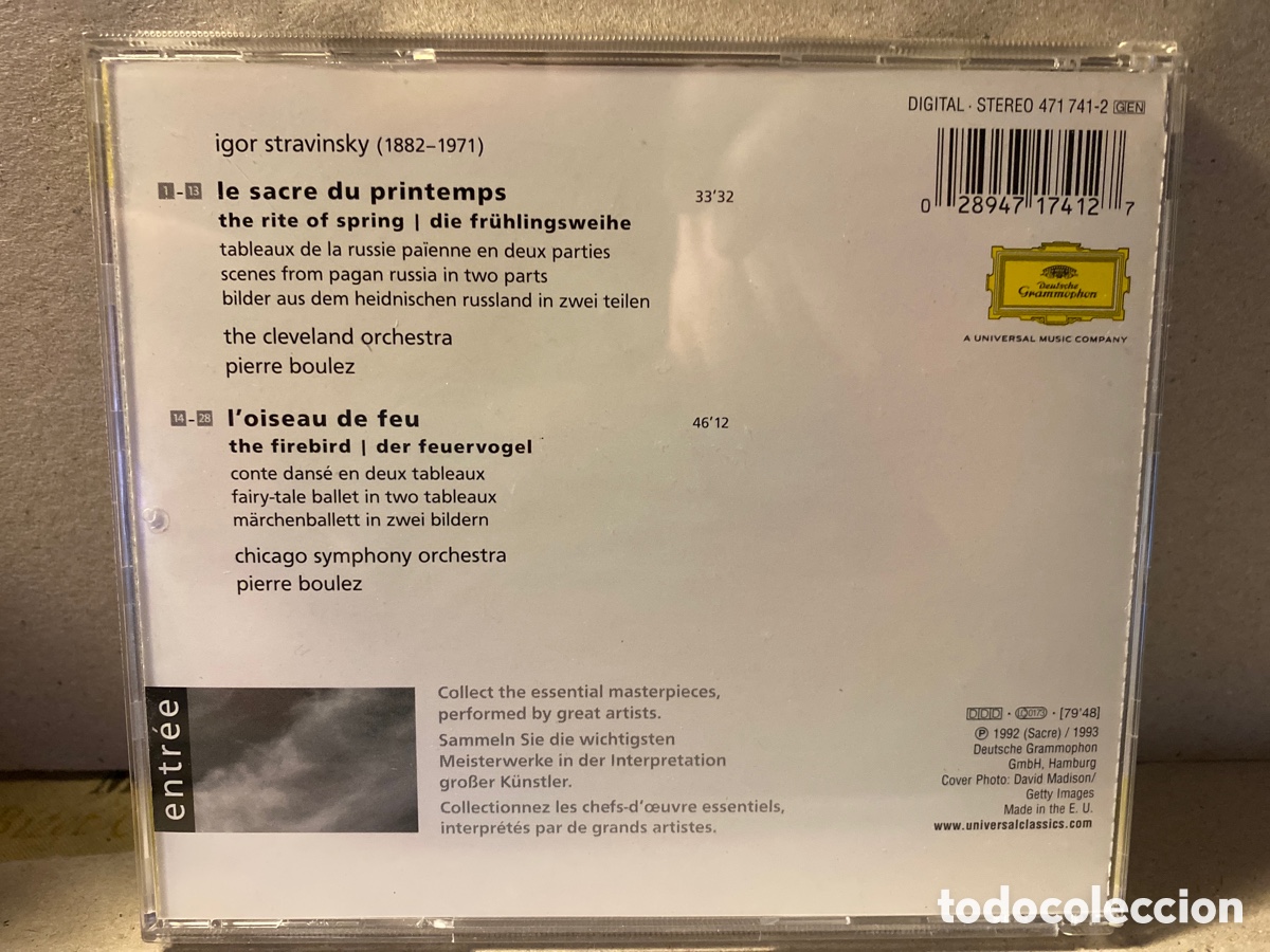 CDs de m&uacute;sica: Stravinsky - Pierre Boulez - Sacre Du Printemps &bull; Firebird (CD, Comp) - Foto 2