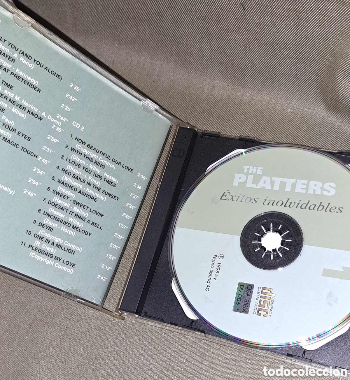 CDs de m&uacute;sica: DOBLE CD THE PLATTERS &Eacute;XITOS INOLVIDABLES 1998 - Foto 3
