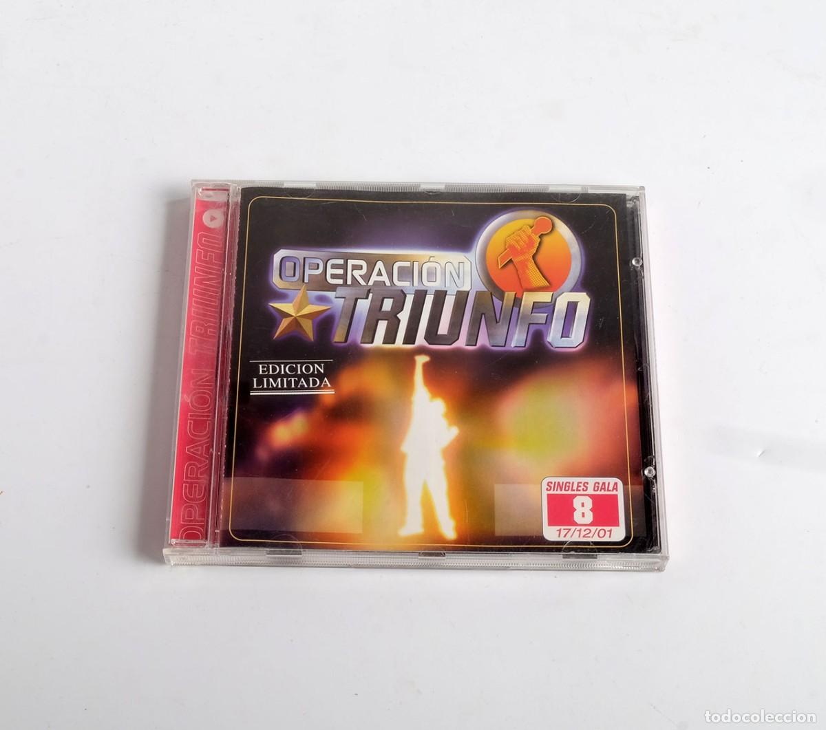 CDs de m&uacute;sica: CD Operaci&oacute;n Triunfo. Singles Gala 8. Edici&oacute;n limitada. 2001. Impecable - Foto 1
