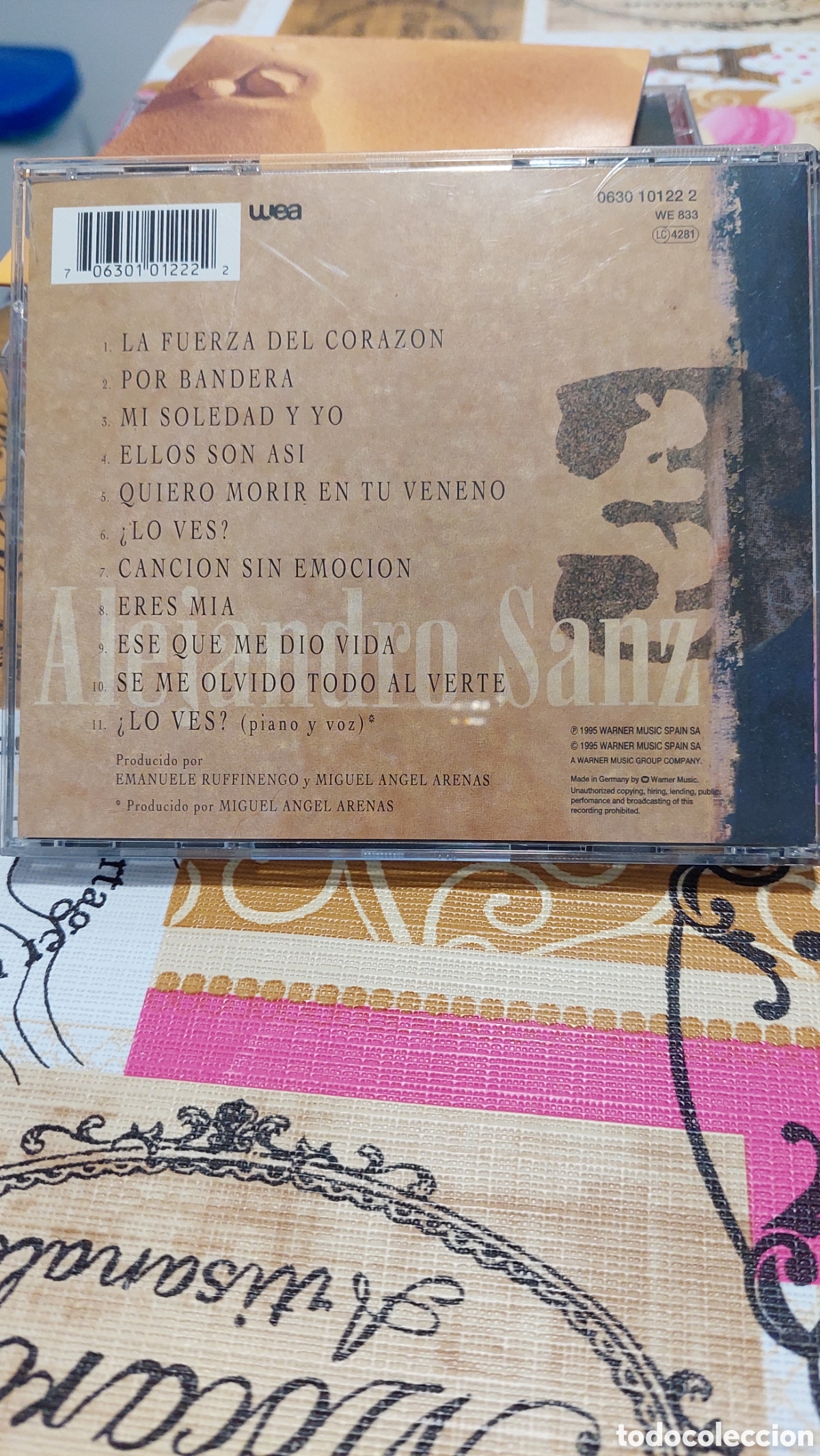 CDs de m&uacute;sica: Alejandro Sanz. Warner 1995 - Foto 2