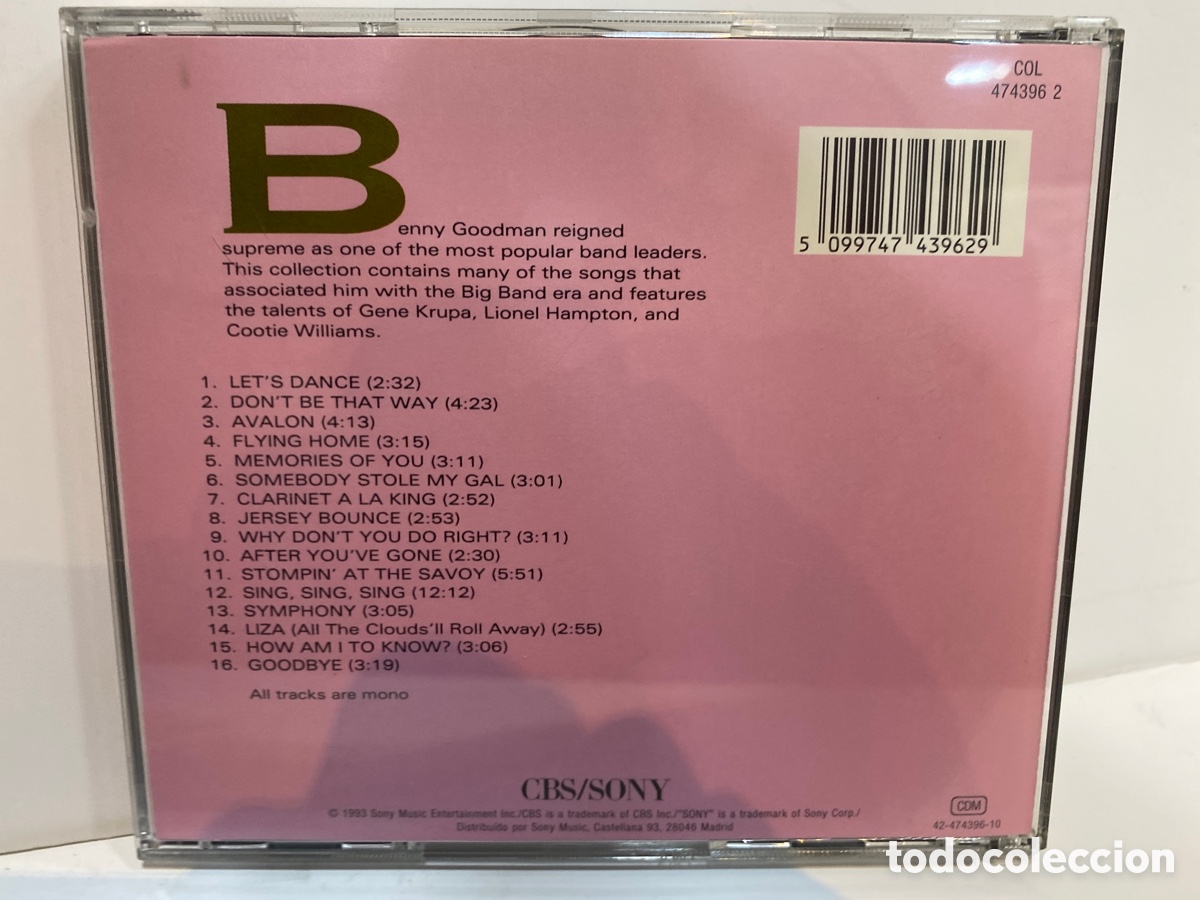 CDs de m&uacute;sica: Benny Goodman - 16 Most Requested Songs (CD, Comp) - Foto 2
