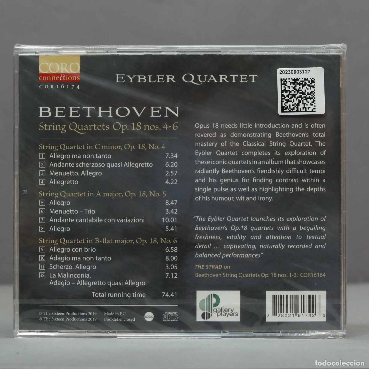 CDs de m&uacute;sica: CD. Beethoven: String Quartets Op. 18 Nos. 4-6. PRECINTADO - Foto 2