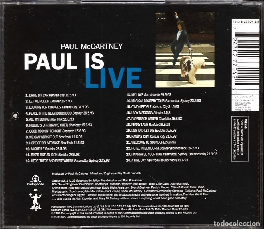 CDs de m&uacute;sica: PAUL MCCARTNEY &uml;PAUL IS LOVE&uml; (CD) - Foto 2