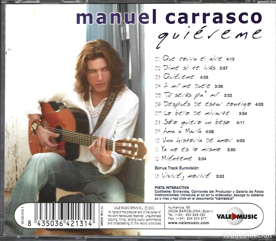 CDs de m&uacute;sica: MANUEL CARRASCO &uml;QUI&Eacute;REME&uml;(CD) - Foto 2