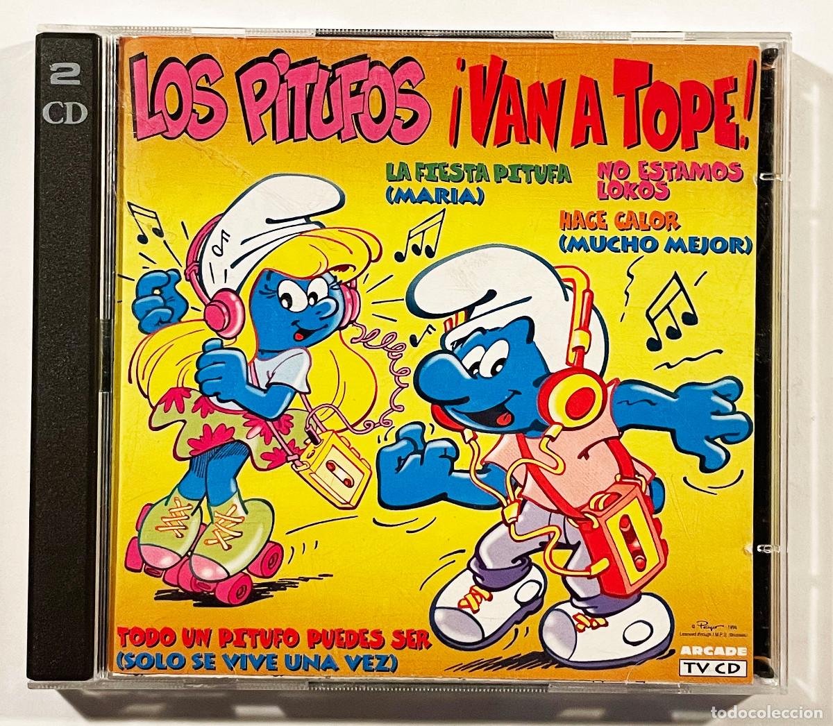 CDs de m&uacute;sica: LOS PITUFOS &iexcl;VAN A TOPE! / 2CD ARCADE 1996 / ESPA&Ntilde;A - Foto 1
