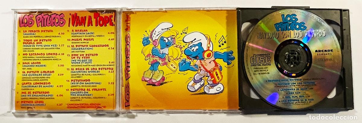 CDs de m&uacute;sica: LOS PITUFOS &iexcl;VAN A TOPE! / 2CD ARCADE 1996 / ESPA&Ntilde;A - Foto 4