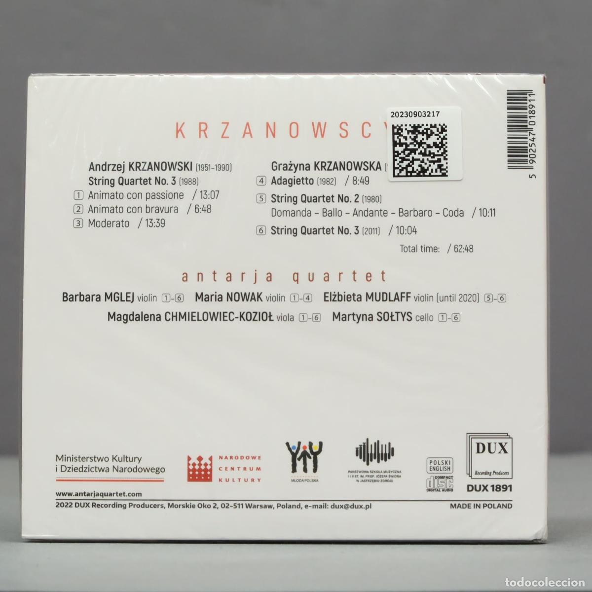 CDs de m&uacute;sica: CD. Krzanowski String Quartet No. 3 Krzanowska Adagietto String Quartet. PRECINTADO - Foto 2