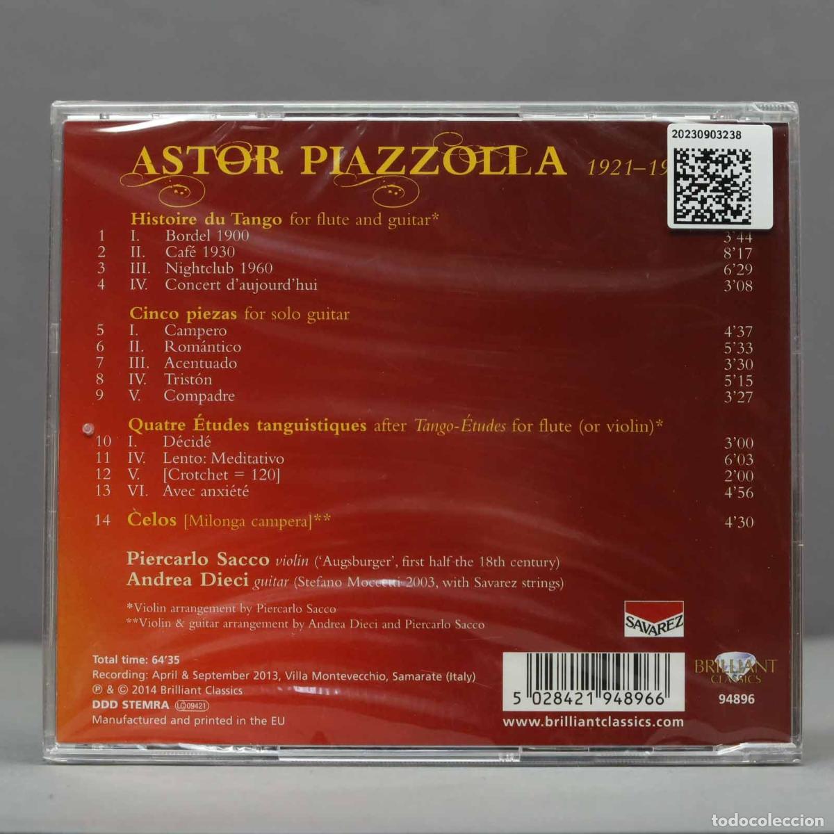 CDs de m&uacute;sica: CD. PIAZZOLLA Caf&eacute; 1930. PRECINTADO - Foto 2