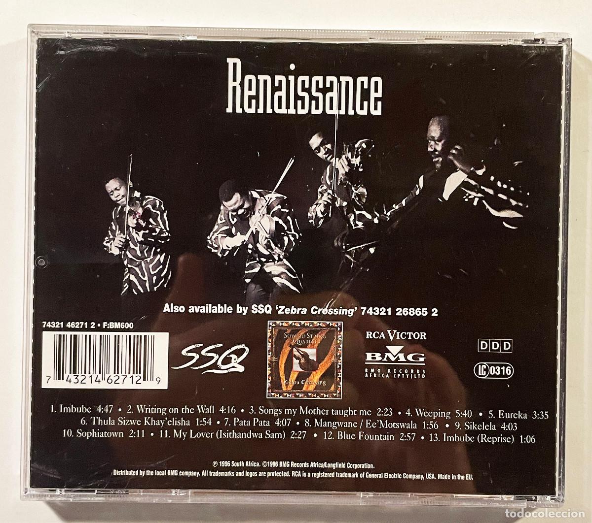 CDs de m&uacute;sica: SOWETO STRING QUARTET / RENAISSANCE / CD BMG RCA VICTOR 1996 / EU - Foto 2
