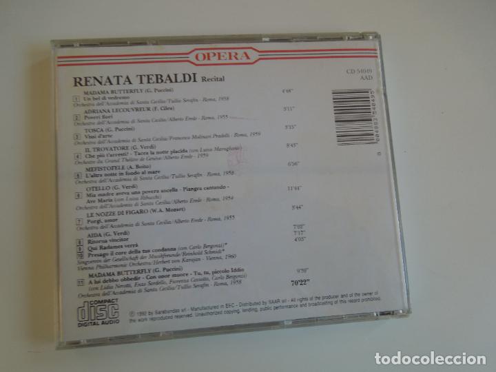 CDs de m&uacute;sica: RENATA TEBALDI - RECITAL - CD+LIBRETO - Foto 3