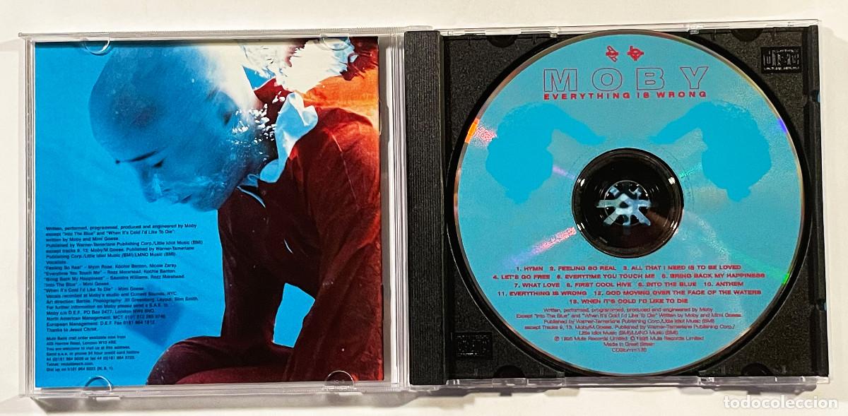 CDs de m&uacute;sica: MOBY / EVERYTHING IS WRONG / CD MUTE RECORDS 1995 / UK - Foto 3