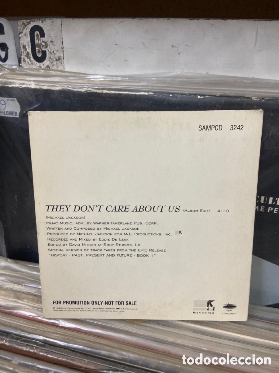 CDs de m&uacute;sica: Michael jackson they dont care about us cd single - Foto 2