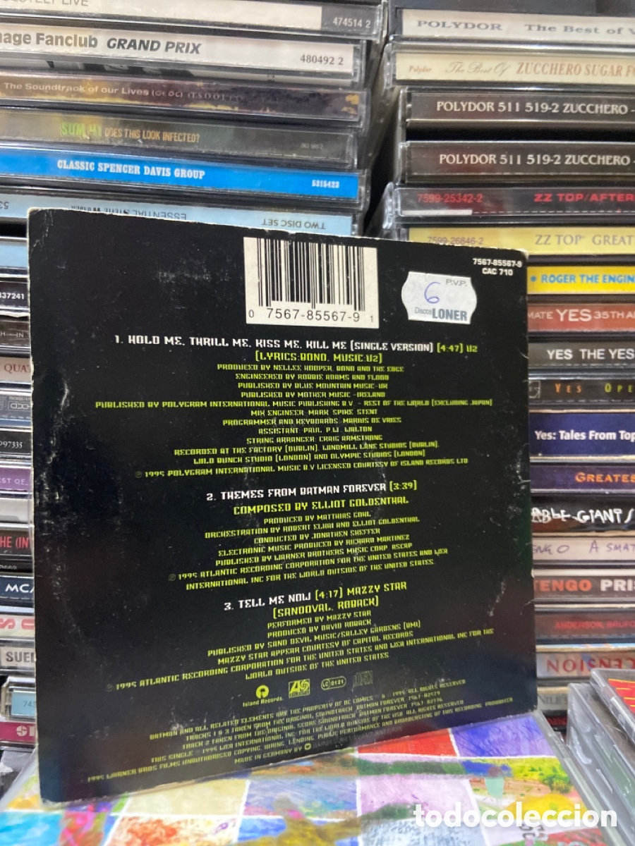 CDs de m&uacute;sica: U2 batman forever hold me thrill me cd single - Foto 2