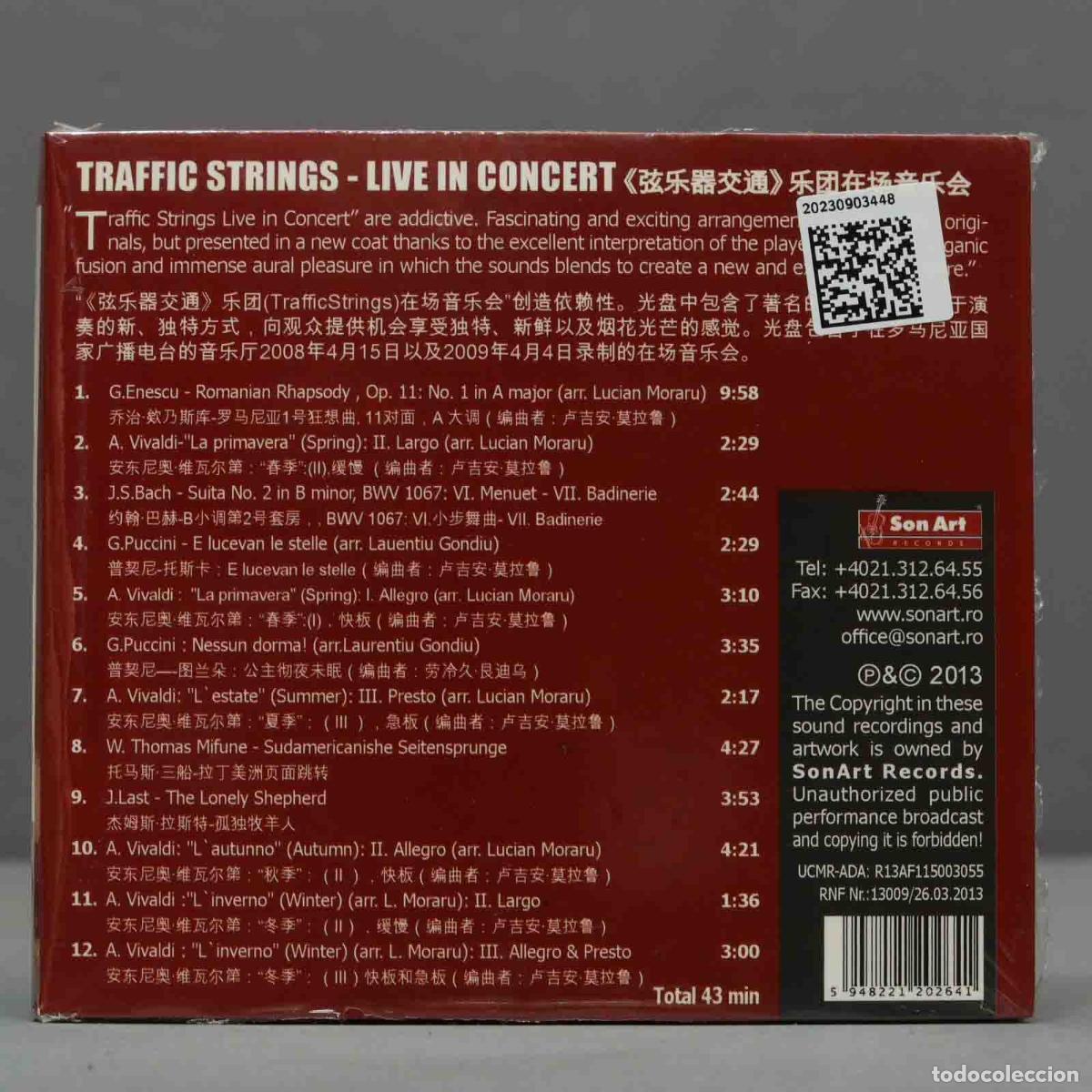 CDs de m&uacute;sica: CD. Live in concert - Traffic Strings. PRECINTADO - Foto 2