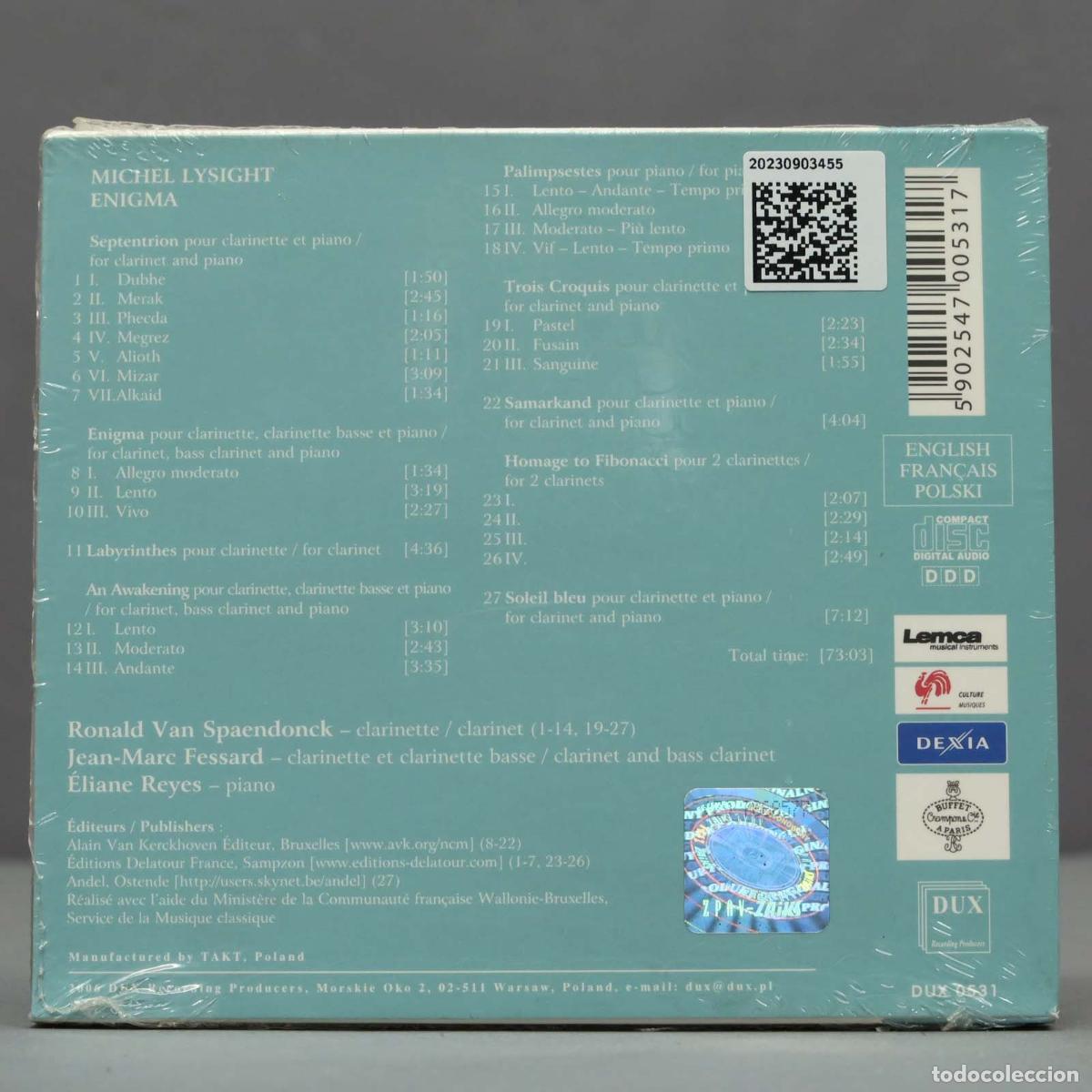 CDs de m&uacute;sica: CD. Michel Lysight &bull; Enigma. PRECINTADO - Foto 2