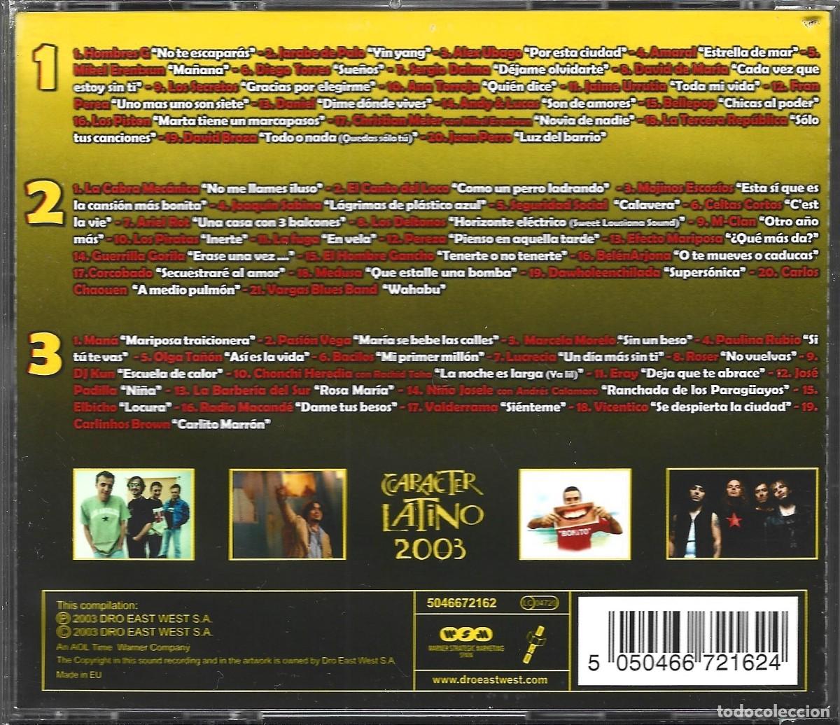 CDs de m&uacute;sica: CARACTER LATINO 2003 (3 CD) - Foto 2
