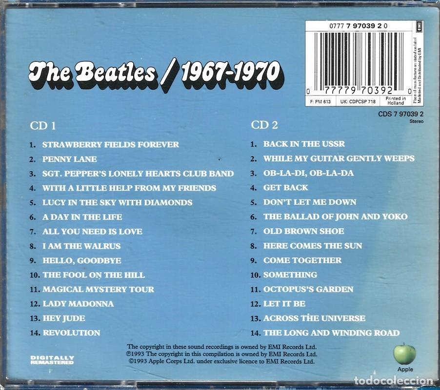 CDs de m&uacute;sica: THE BEATLES 1967 - 1970 (2 CD) - Foto 2