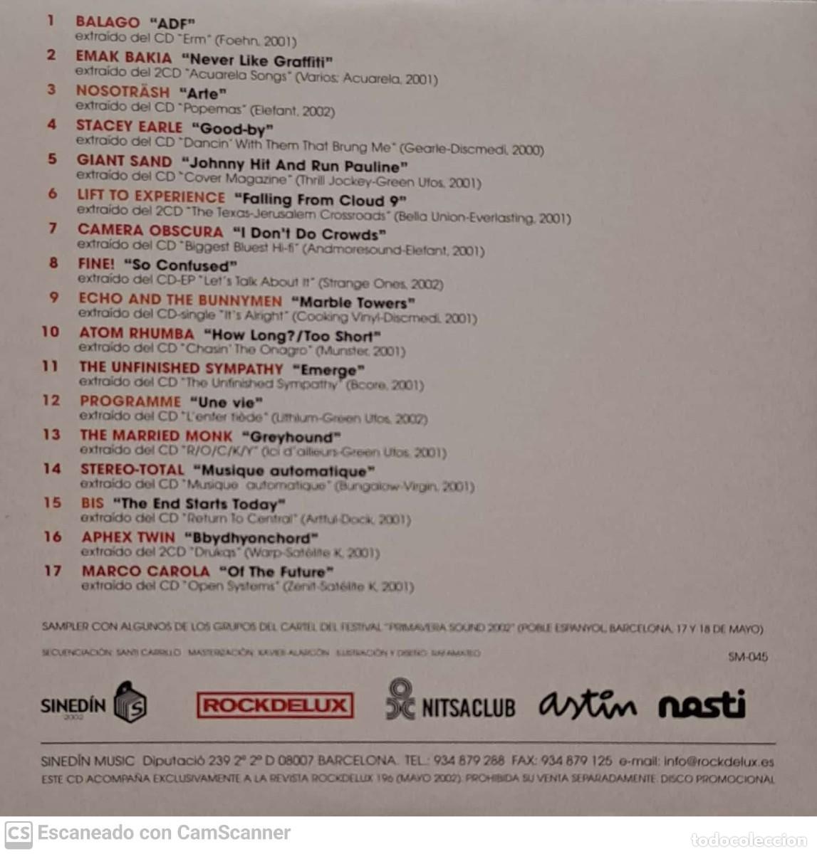CDs de m&uacute;sica: Various &lrm;&ndash; Primavera Sound 2002 - Foto 2
