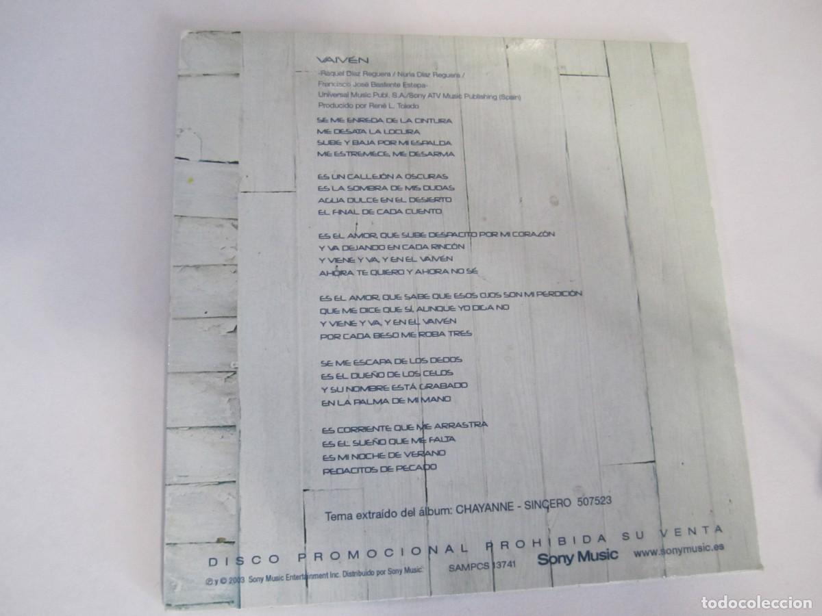CDs de m&uacute;sica: cd single chayanne vaiven - Foto 2