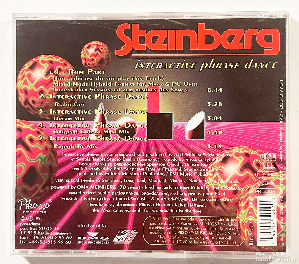 CDs de m&uacute;sica: STEINBERG INTERACTIVE PHRASE DANCE / CD (TROQUELADO) BMG ARIOLA 1995 / GERMANY - Foto 2