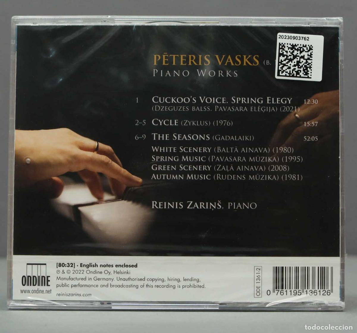 CDs de m&uacute;sica: CD. Peteris Vasks Peteris Vasks: Piano Works. PRECINTADO - Foto 2