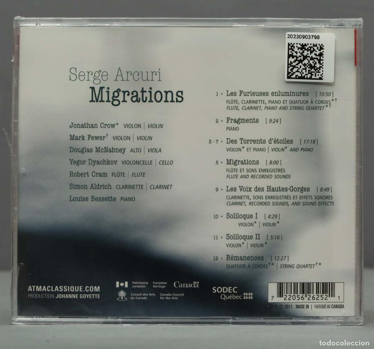 CDs de m&uacute;sica: CD. Serge Arcuri Serge Arcuri: Migrations. PRECINTADO - Foto 2