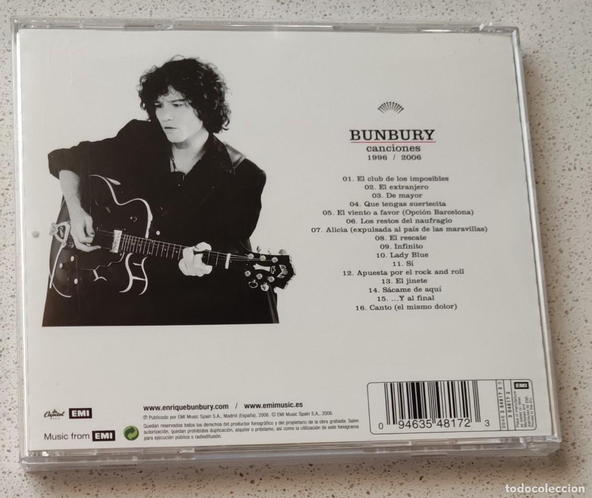 CDs de m&uacute;sica: BUNBURY - CANCIONES 1996 / 2006 (CD) - Foto 2