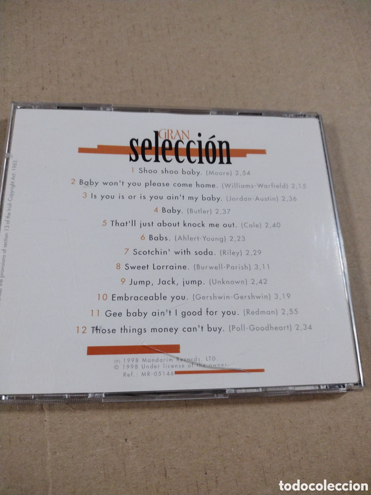 CDs de m&uacute;sica: Gran selecci&oacute;n de Nat King Cole. Grandes &eacute;xitos.CD - Foto 2
