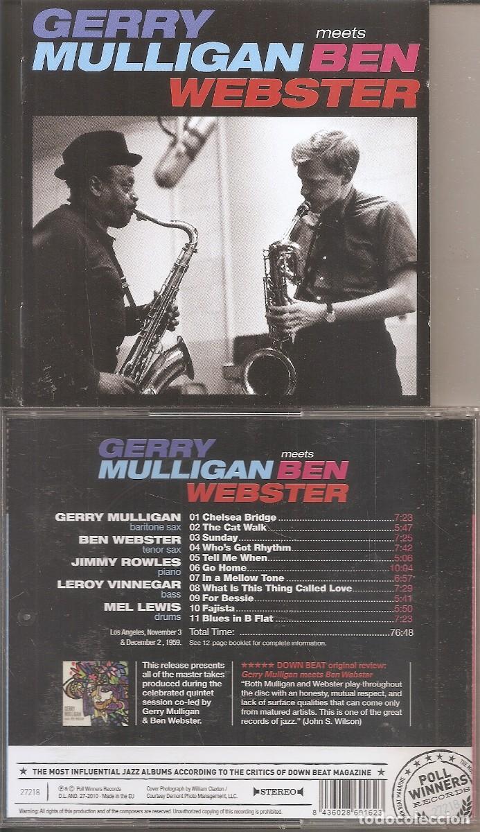 CDs de m&uacute;sica: GERRY MULLIGAN MEETS BEN WEBSTER - SAME (CD, POLL WINNERS RECORDS 2010) - Foto 1