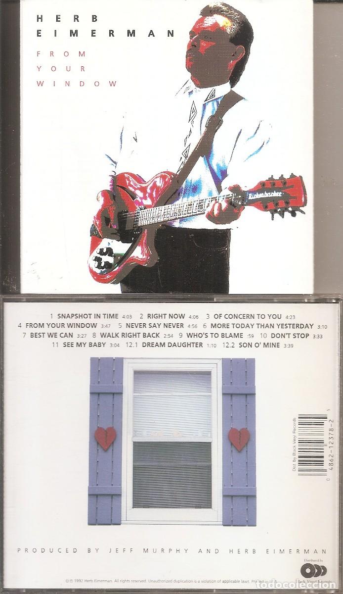 CDs de m&uacute;sica: HERB EIMERMAN - FROM YOUR WINDOW (POWER POP) (CD, E-MARR MUSIC 1992) - Foto 1
