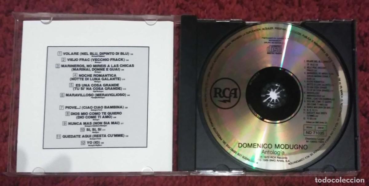 CDs de m&uacute;sica: DOMENICO MODUGNO (ANTOLOGIA) CD 1989 - Foto 3