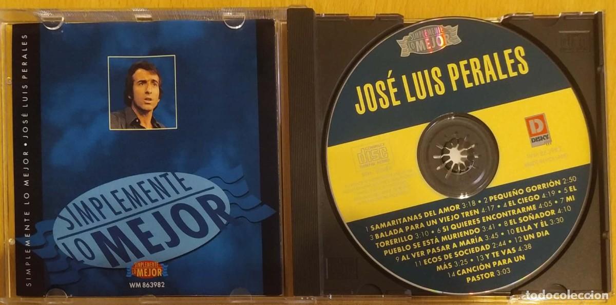 CDs de m&uacute;sica: JOSE LUIS PERALES (SIMPLEMENTE LO MEJOR) CD 1996 - Foto 3