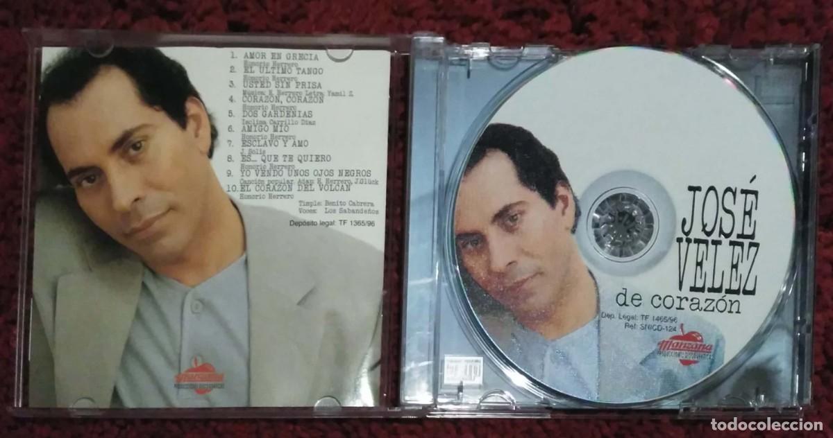 CDs de m&uacute;sica: JOSE VELEZ (DE CORAZON) CD 1996 - Foto 3