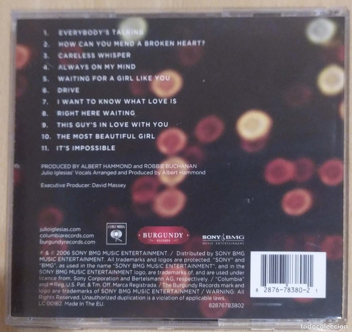 CDs de m&uacute;sica: JULIO IGLESIAS (ROMANTIC CLASSICS) CD 2006 - Foto 2