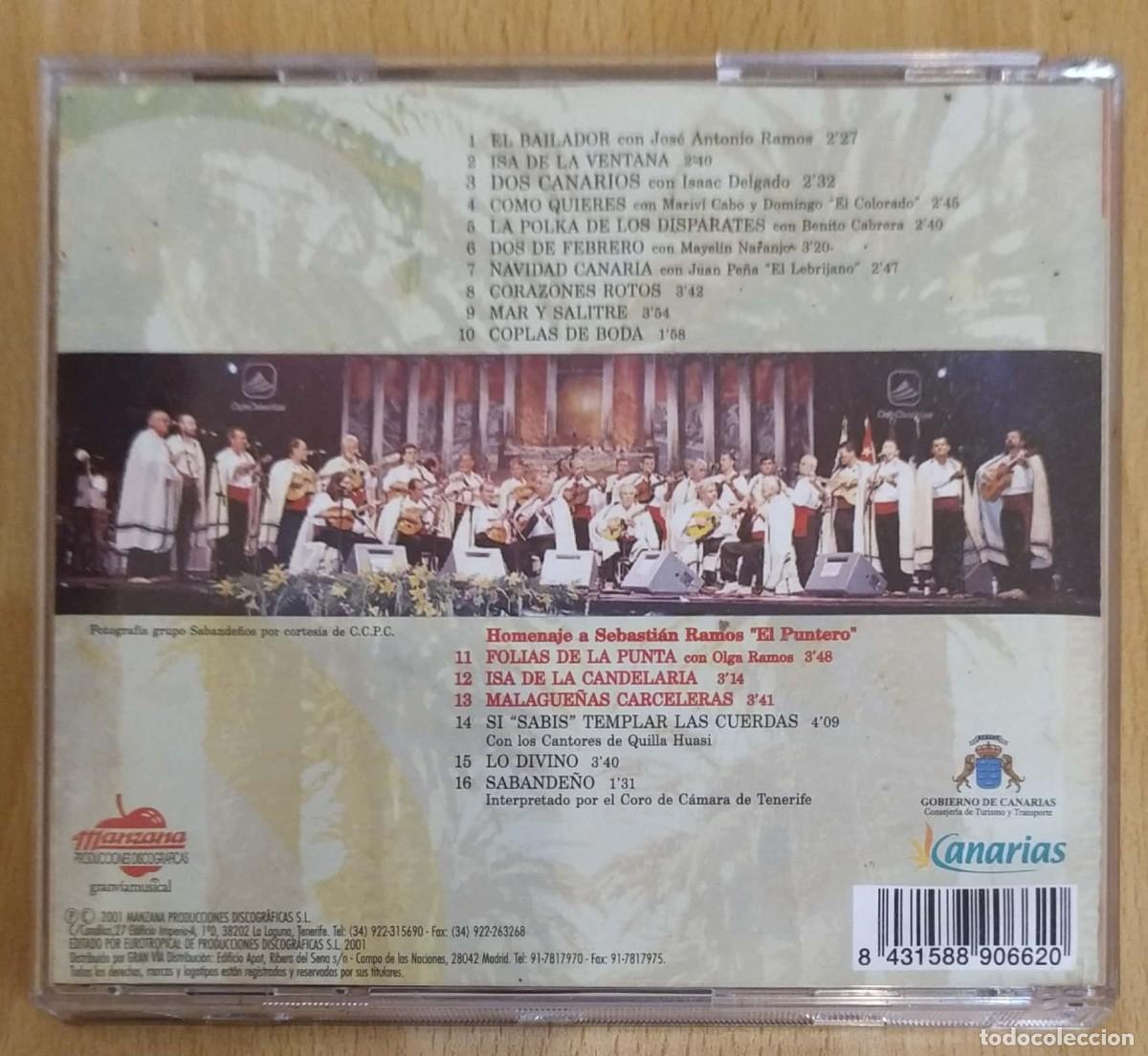 CDs de m&uacute;sica: LOS SABANDE&Ntilde;OS (TEIDE Y NUBLO) CD 2001 - Foto 2