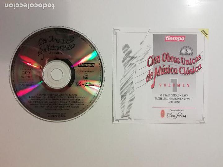 CDs de M&uacute;sica: Cien obras &uacute;nicas de M&uacute;sica Cl&aacute;sica Vol 1 Tiempo Colecci&oacute;n Don Juli&aacute;n 1992