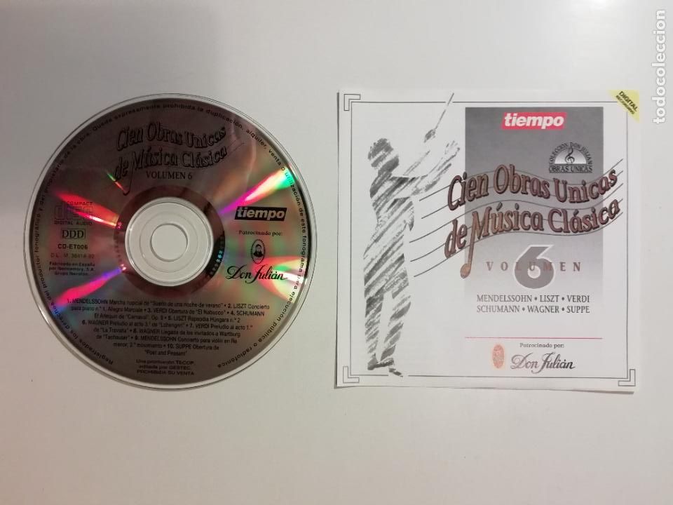 CDs de M&uacute;sica: Cien obras &uacute;nicas de M&uacute;sica Cl&aacute;sica Vol 6 Tiempo Colecci&oacute;n Don Juli&aacute;n 1992