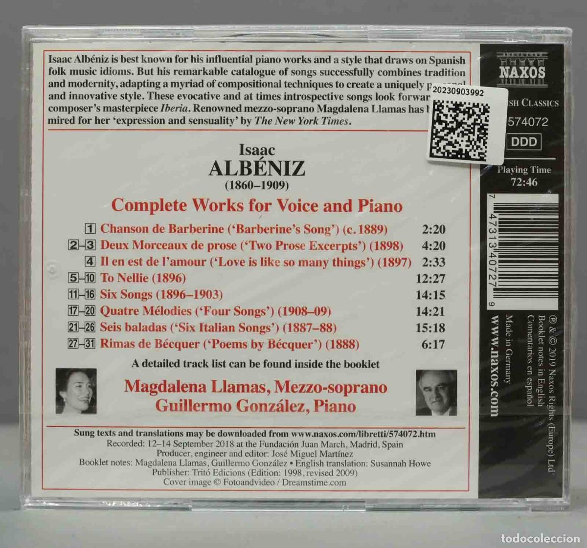 CDs de m&uacute;sica: CD. LLAMAS/GONZALEZ - ALBENIZ. PRECINTADO - Foto 2