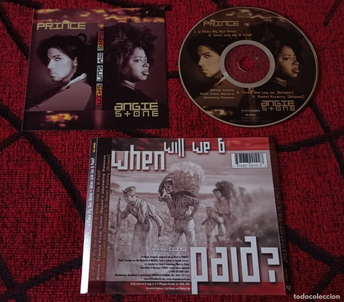 CDs de m&uacute;sica: PRINCE & ANGIE STONE *U Make My Sun Shine / When Will We B Paid?* 2001 CD SINGLE USA