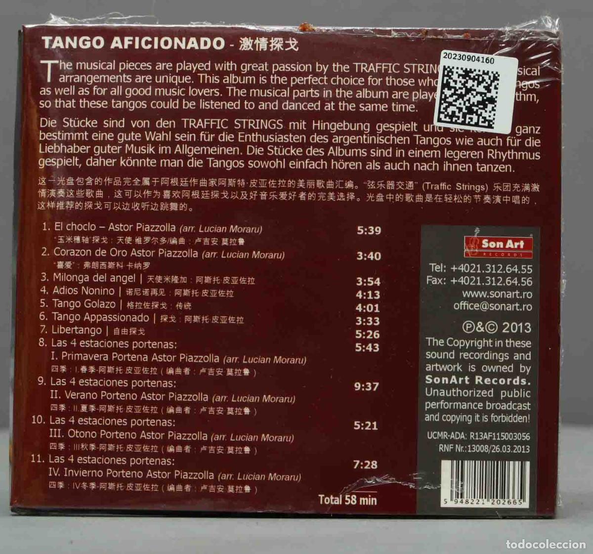 CDs de m&uacute;sica: CD. Tango Aficionado - Traffic Strings. PRECINTADO - Foto 2