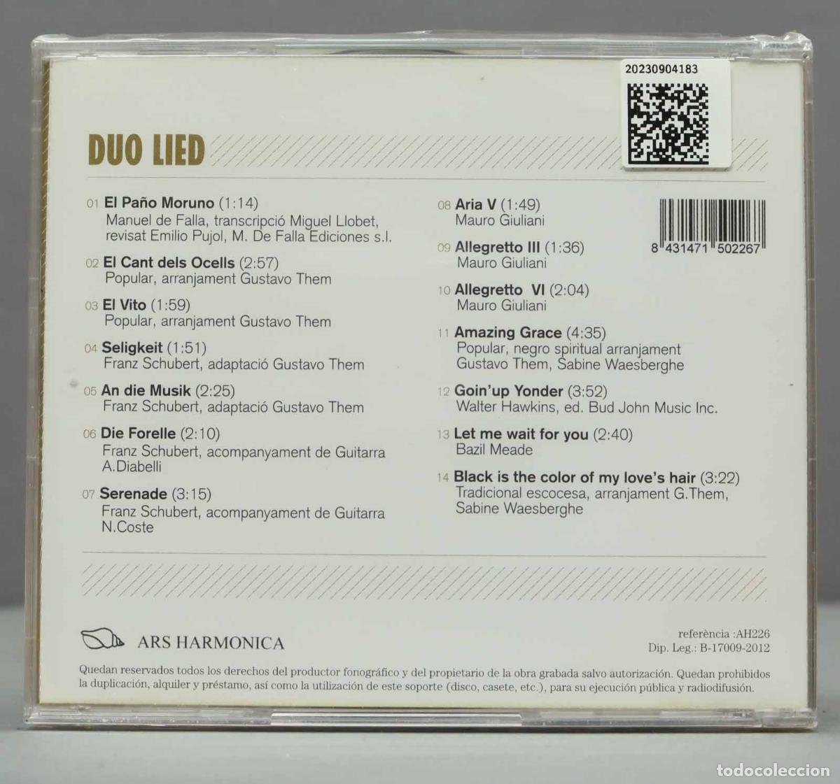 CDs de m&uacute;sica: CD. Due Lied by Franz Schubert. PRECINTADO - Foto 2