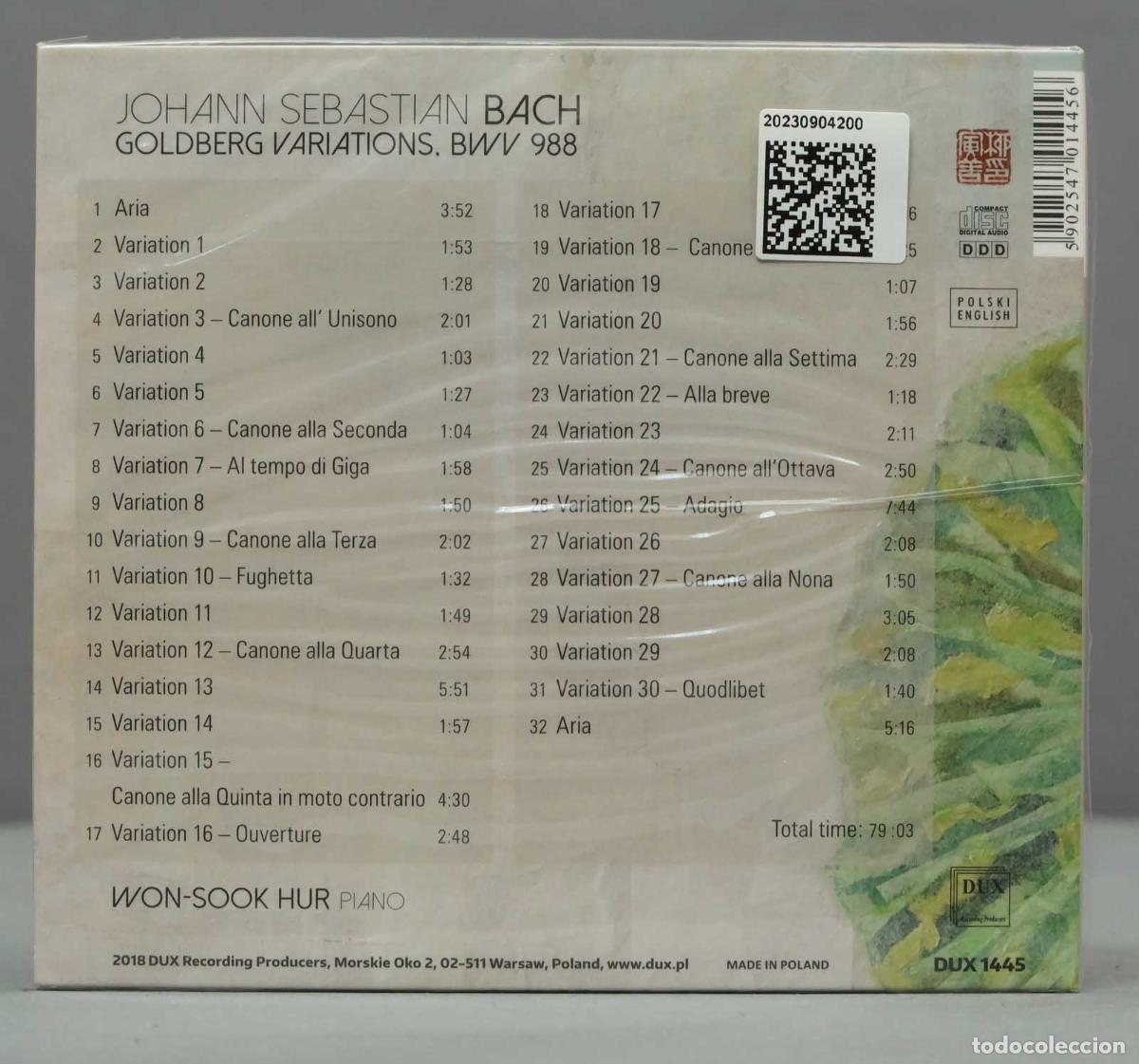 CDs de m&uacute;sica: CD. Trevor Pinnock Goldberg Variations. BACH. PRECINTADO - Foto 2