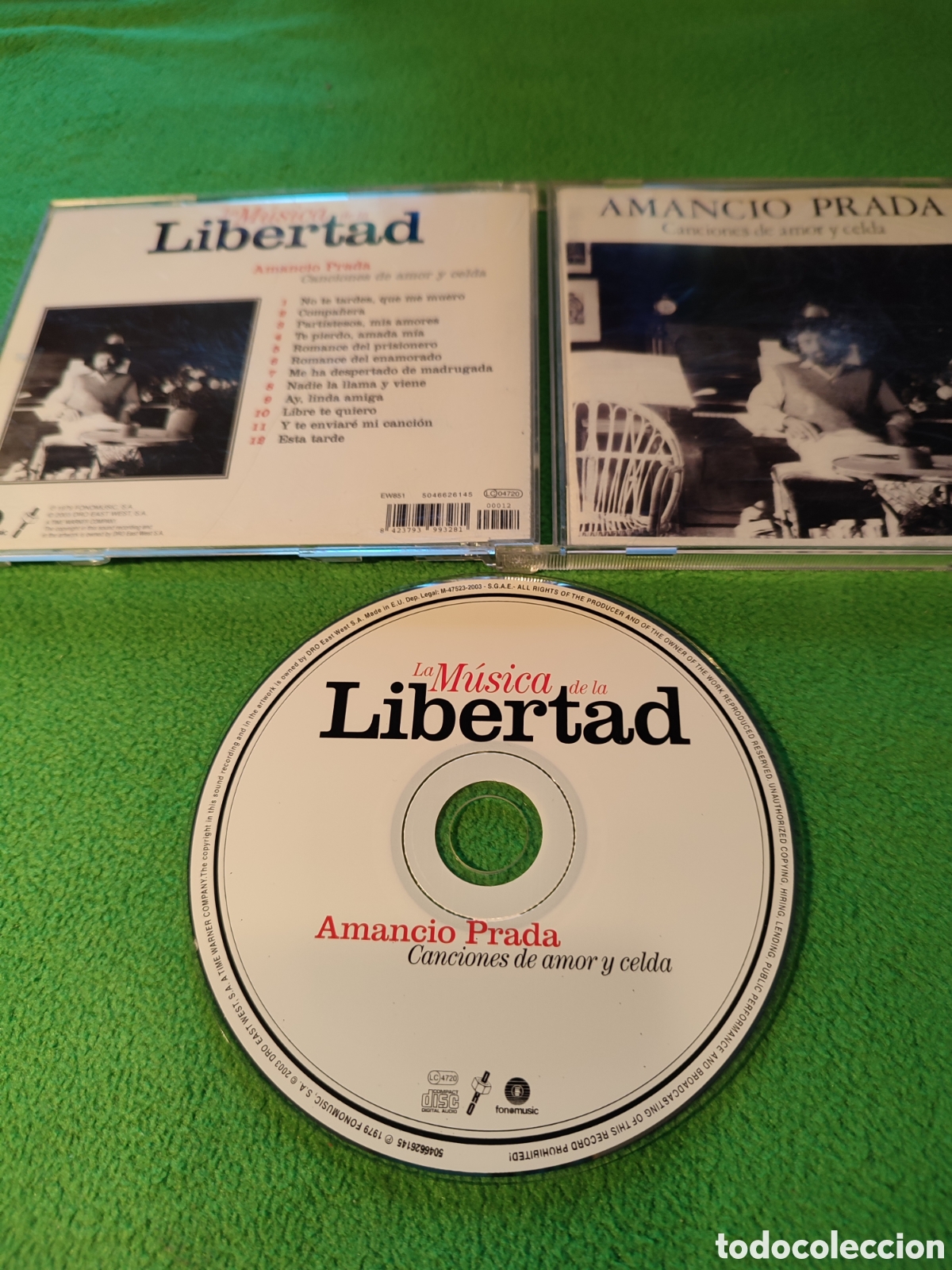 CDs de m&uacute;sica: Amancio Prada - Canciones de amor y celda - Foto 2