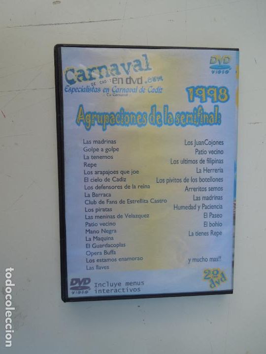 CDs de m&uacute;sica: CARNAVAL DE CADIZ -SEMIFINALES 1998 - DISCO 2-DISCO 3 - DVD - Foto 3